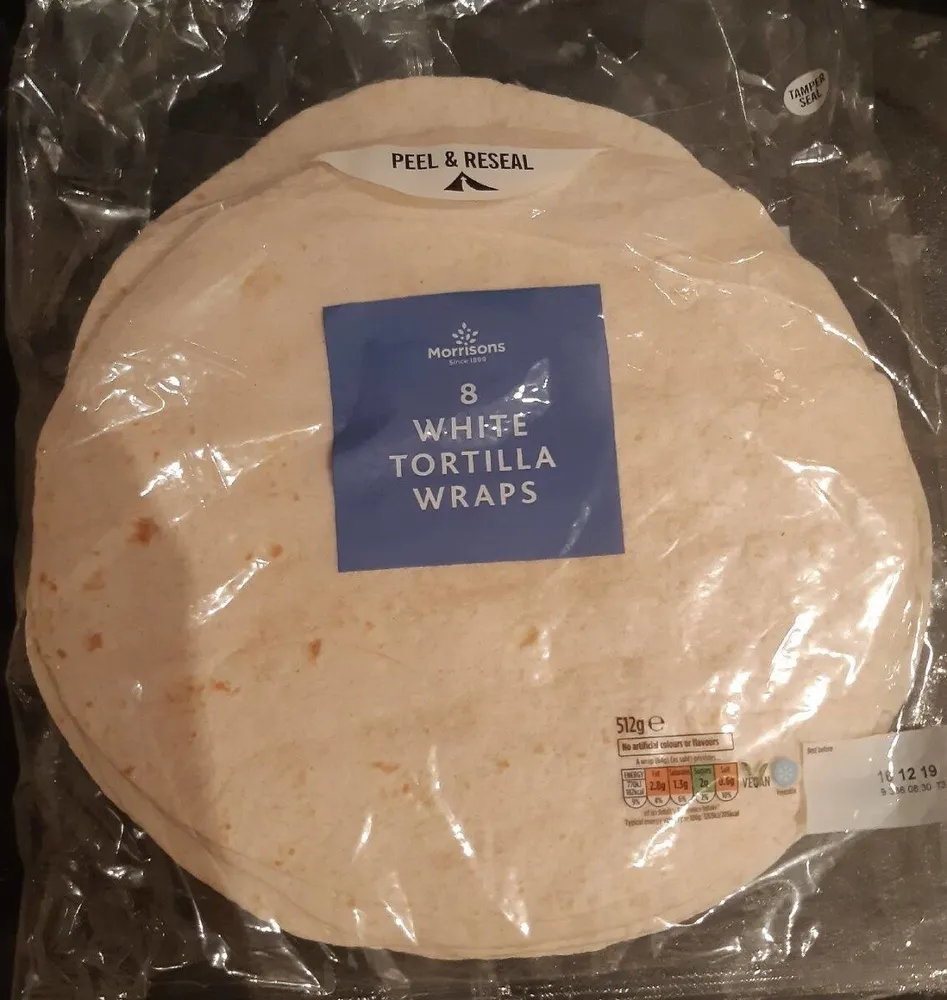 White tortilla wraps
