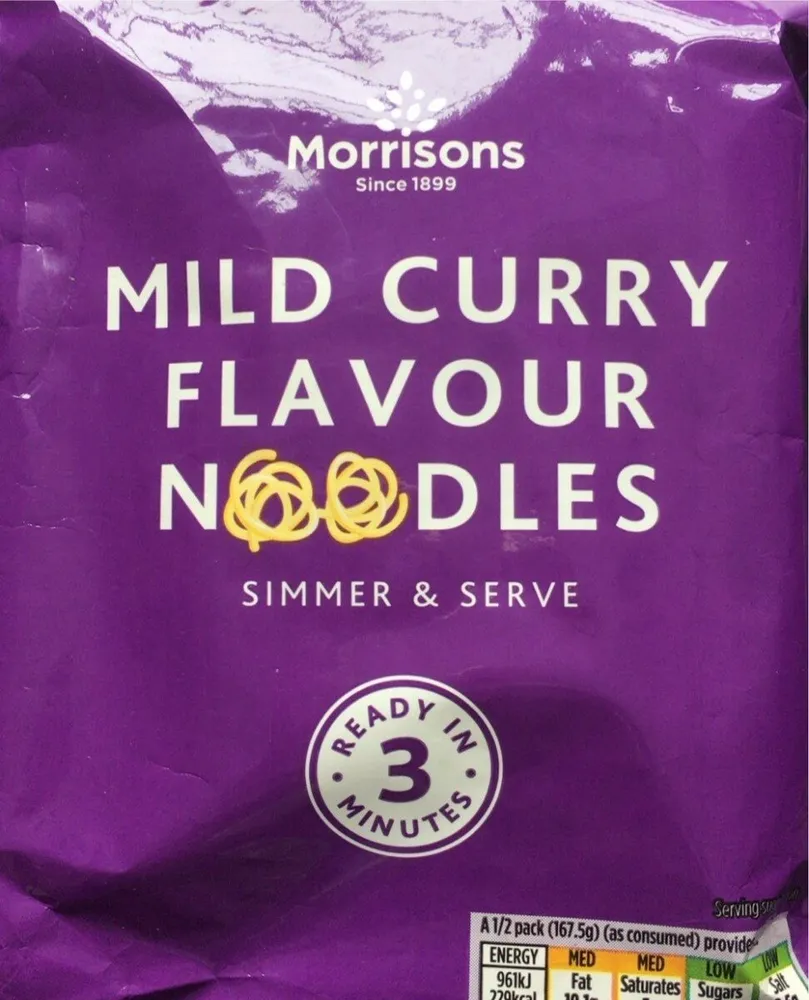 Mild Curry Flavour Noodles