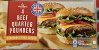 Beef Quarter Pounders flavoured with cheese