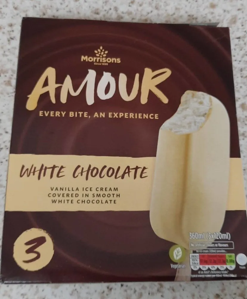 Morrisons White chocolate Ice cream