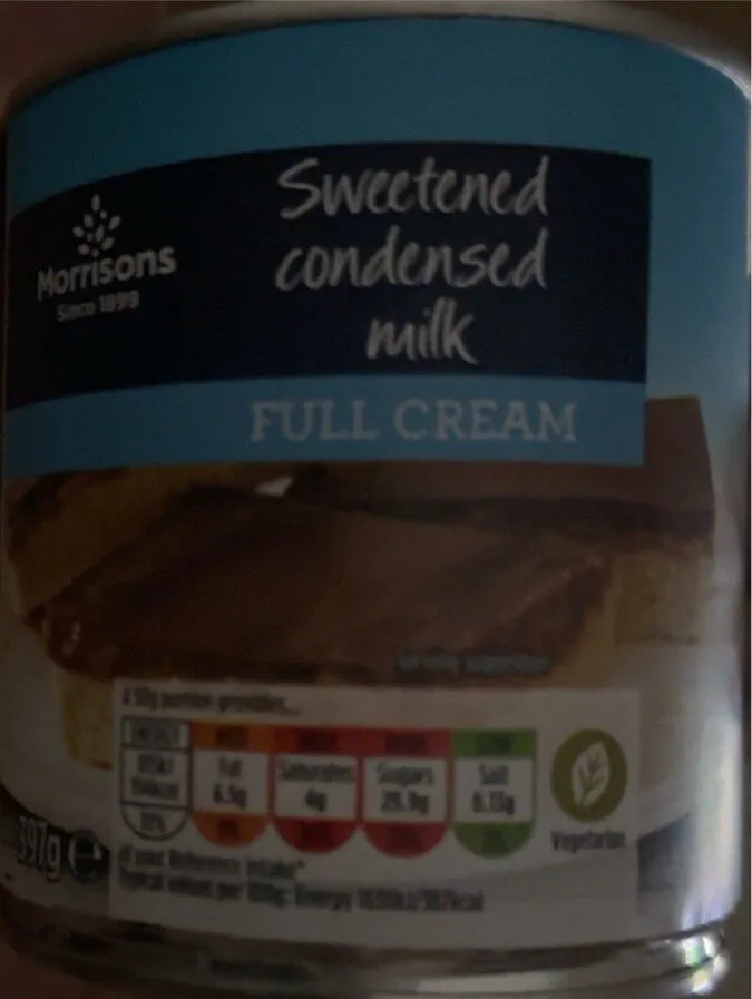 Sweetened condensed milk