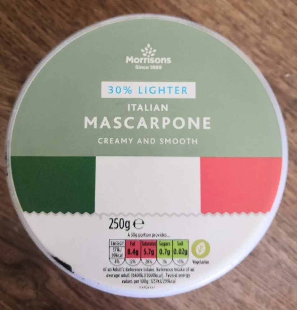Mascarpone 30% lighter