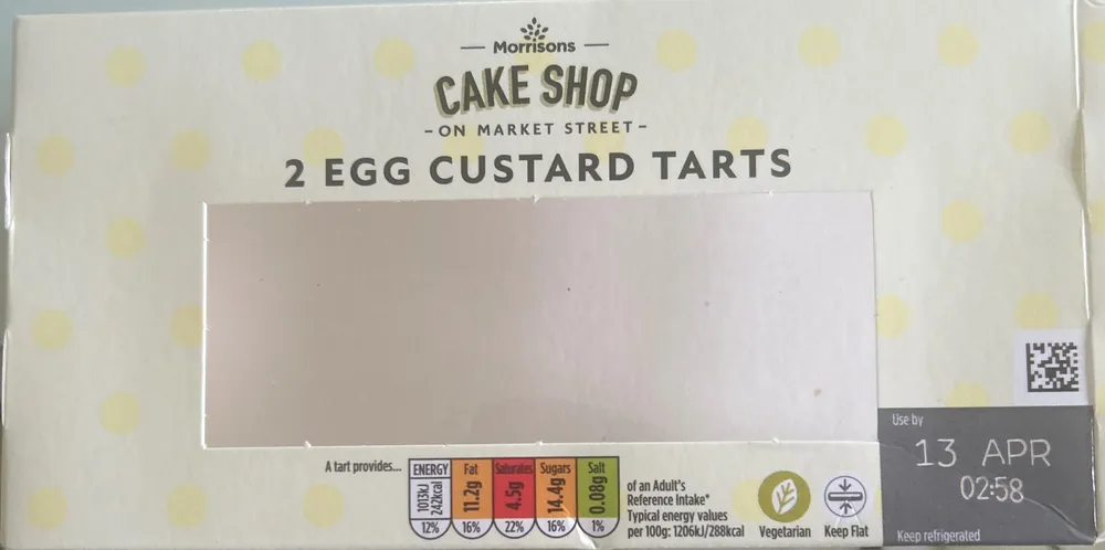 Egg custard tart
