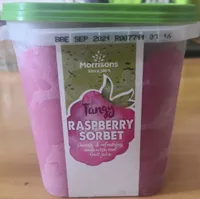 Tangy raspberry sorbet