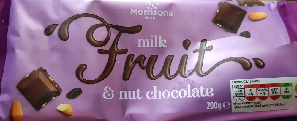 Morrisons Milk Fruit & Nut Chocolate