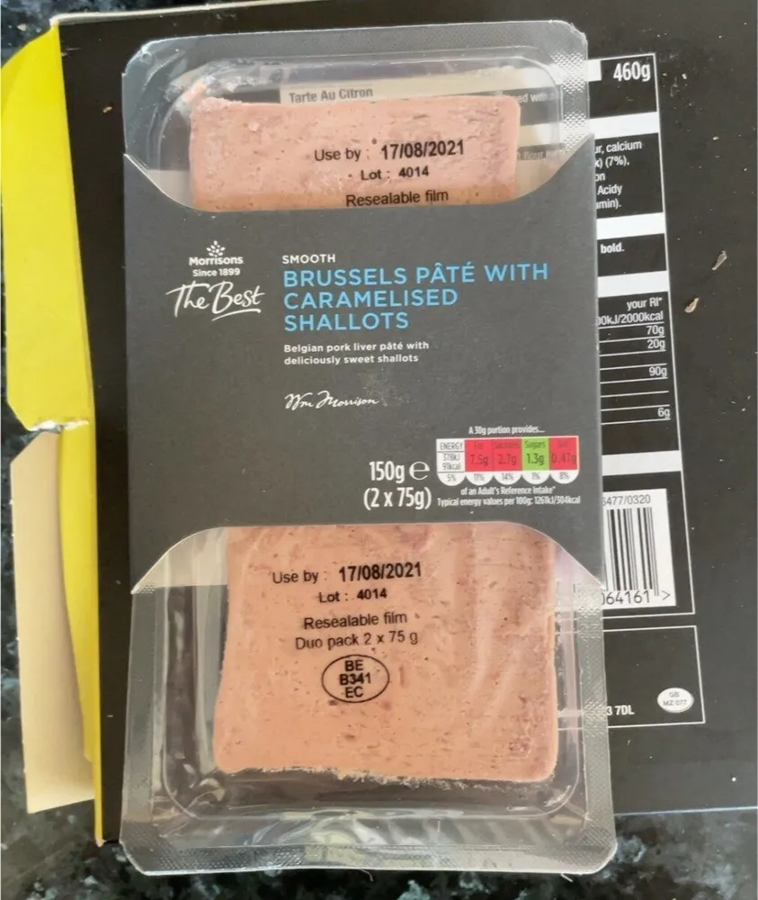 Smooth brusselss pate with caramelised shallots