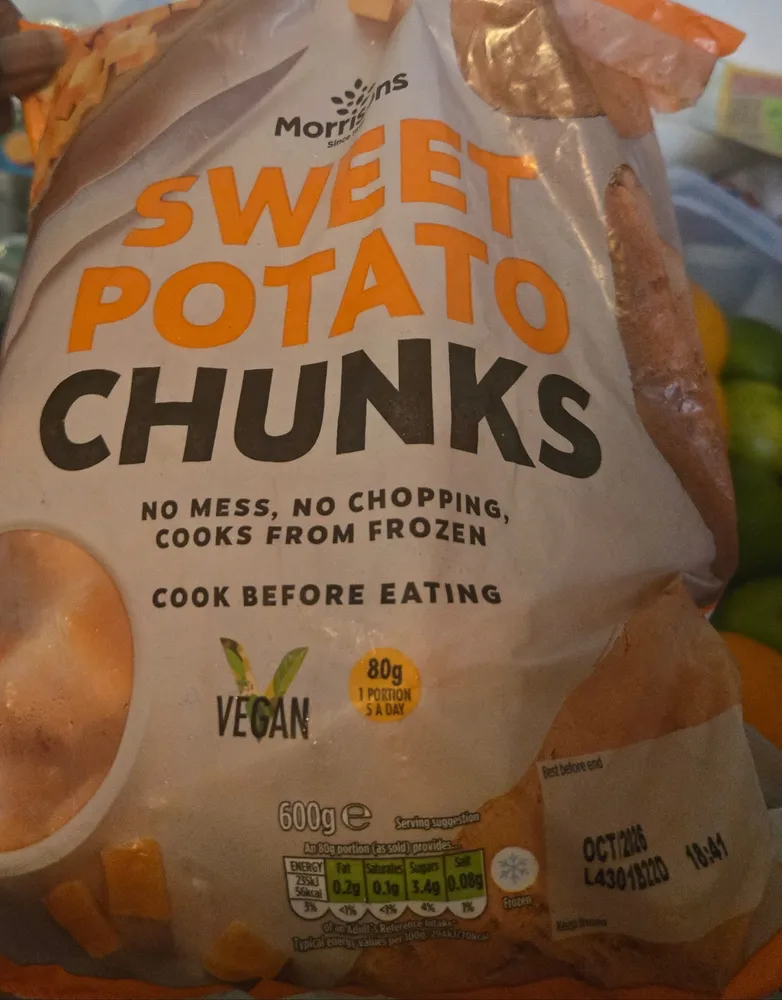 Sweet potato chunks