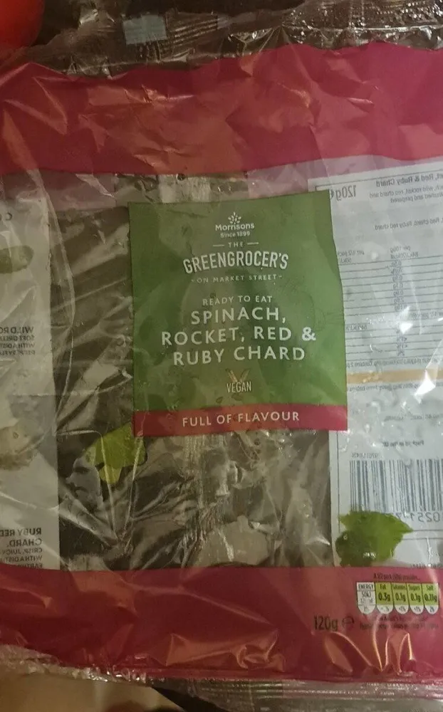 Spinach,rocket,red&ruby chard