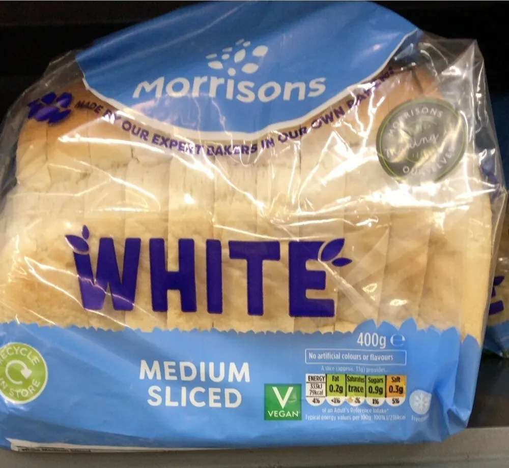 White medium sliced