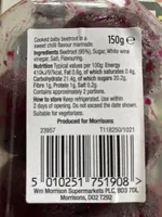Cooked baby beetroot in a sweet chilli flavour marinade