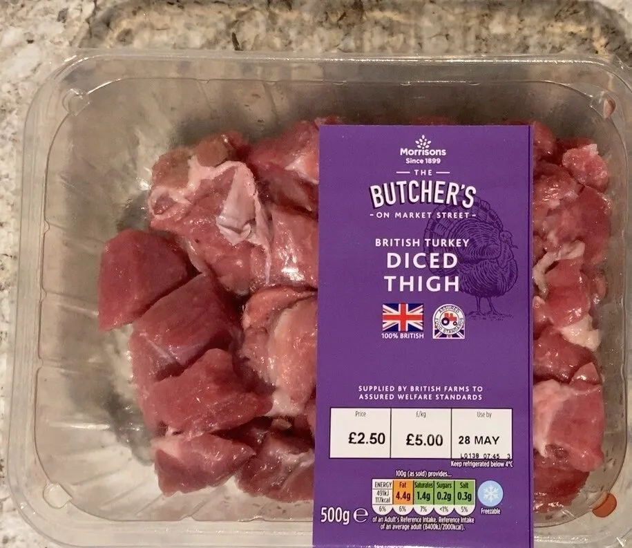 British turkey diced thigh