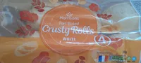 Part baked crusty rolls white