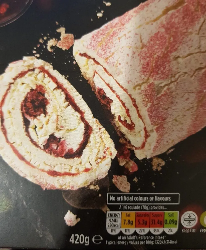 Raspberry roulade
