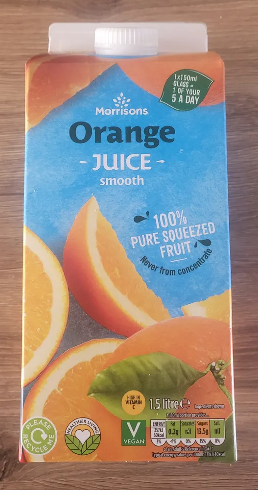 Orange juice smooth
