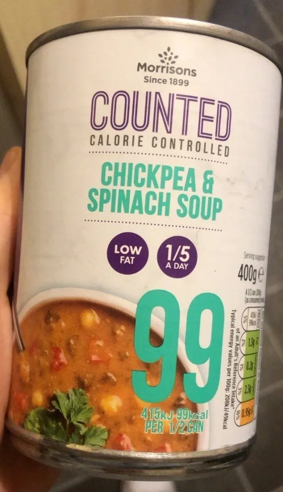 Chikpea and spinach soup