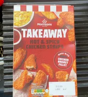Takeaway hot and spicy chicken strips