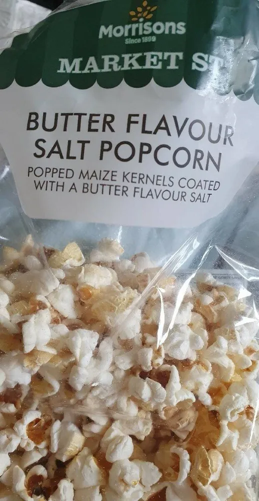 Butter flavoured salt popcorn