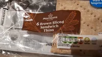 6 brown sliced thins