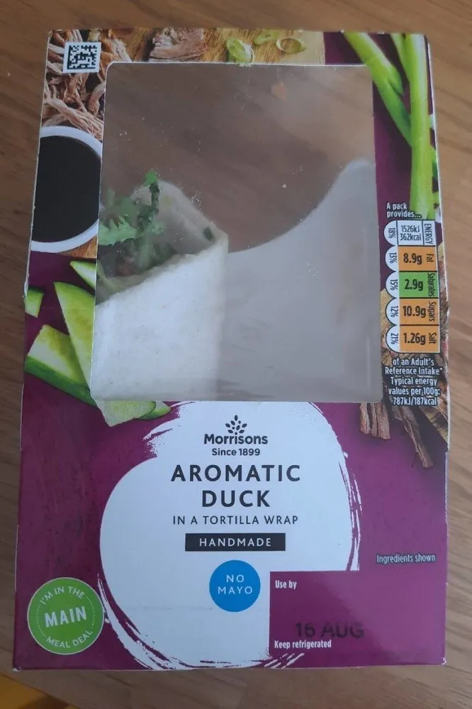 Aromatic duck wrap