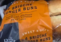 4 sliced brioche buns