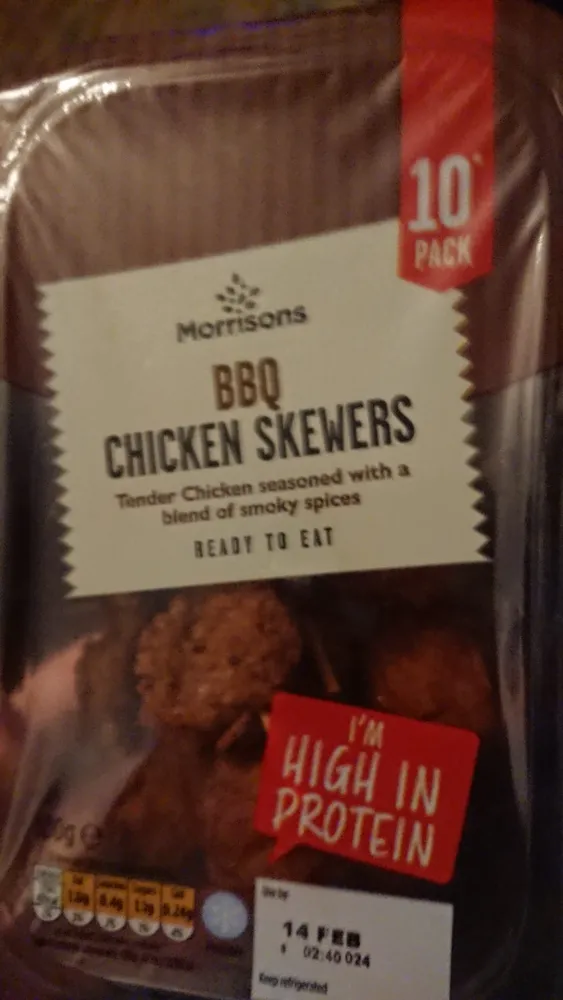 BBQ chicken skewers