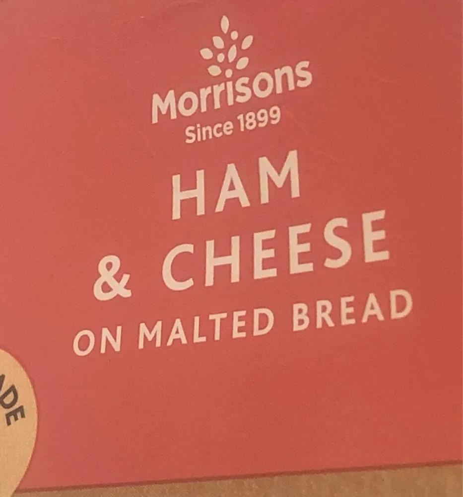 Ham and cheese sandwich (brown bread)