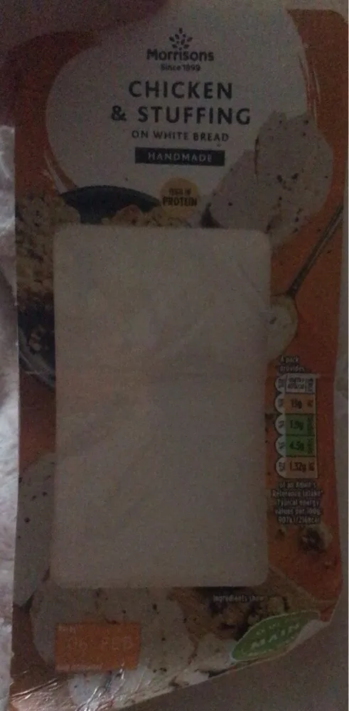 Chicken and stuffing sandwich