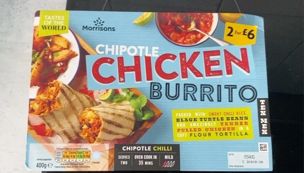 Chipotle chicken burrito