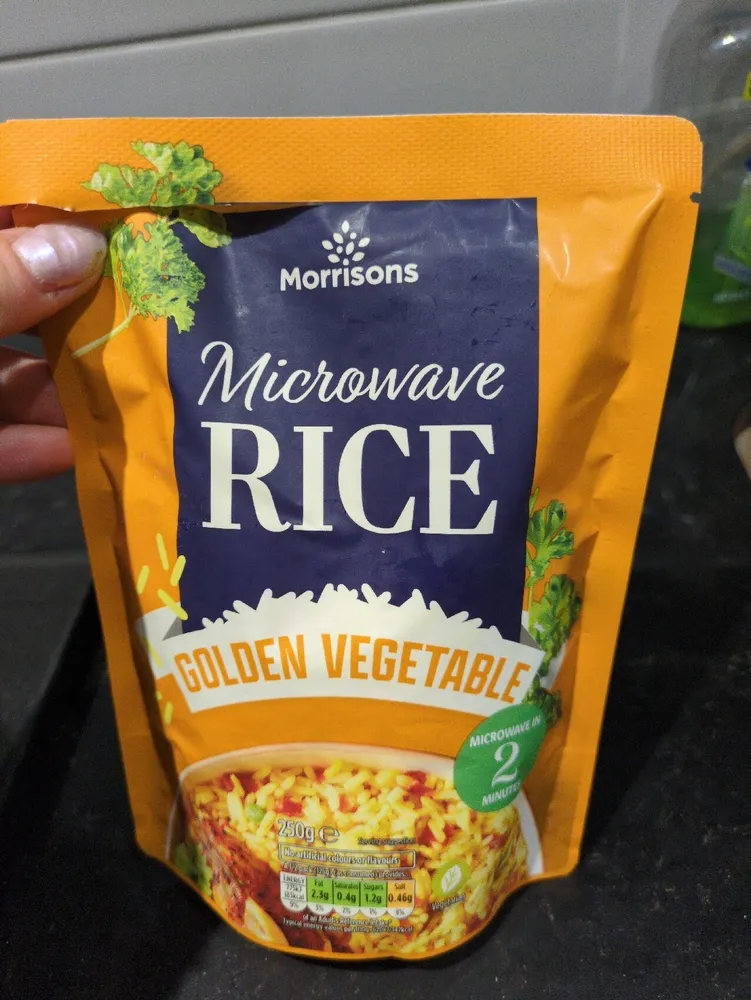Microwave Rice Golden Vegetable