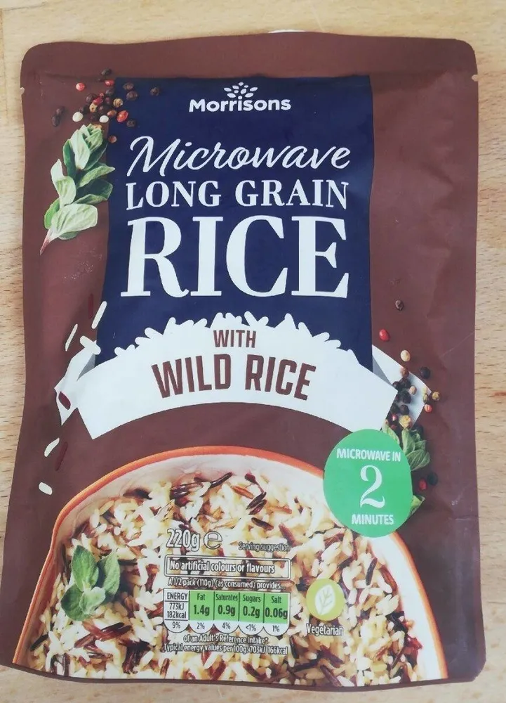 Microwave Long Grain Rice with Wild Rice