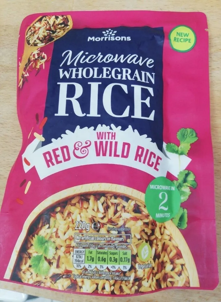 Microwave wholegrain rice With Red and Wild Rice