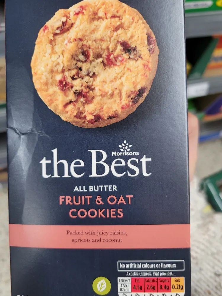 All Butter Fruit & Oat Cookies