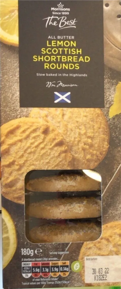 Lemon Scottish Shortbread Rounds