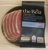 6 HAMPSHIRE BREED UNSMOKED BACON MEDALIONS