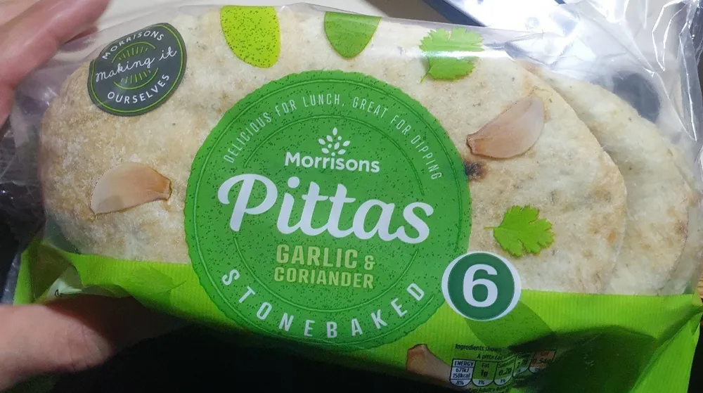 Pitta garlic and coriander