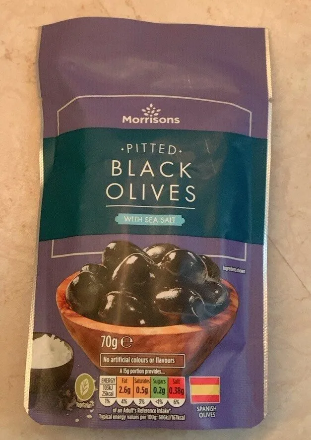 Black Olives Pitted with sea salt