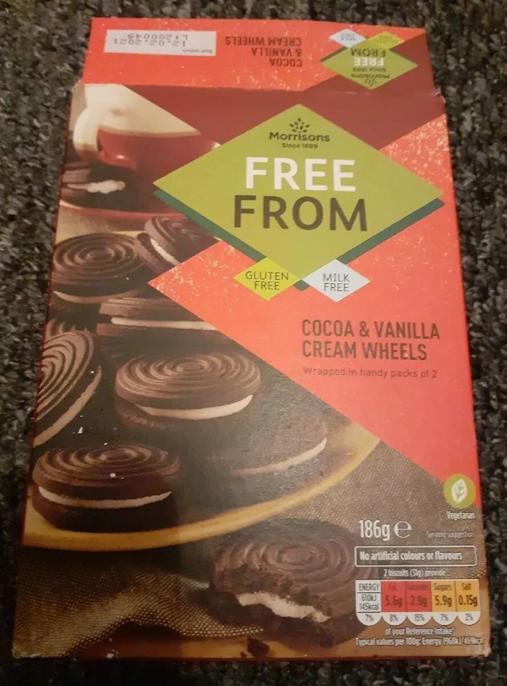 Cocoa and Vanilla cream wheels