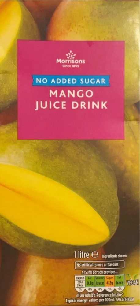 Mango juice drink