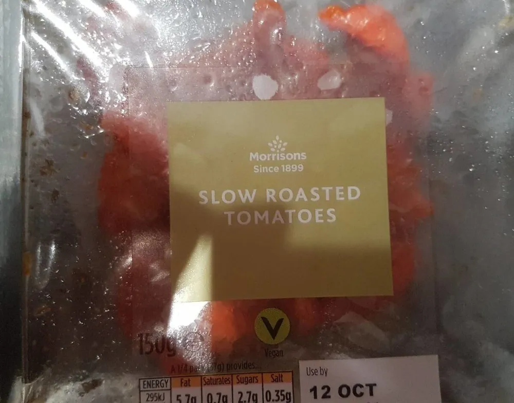 Morrisons SLOW ROASTED • TOMATOES. A1/4 pack (appr