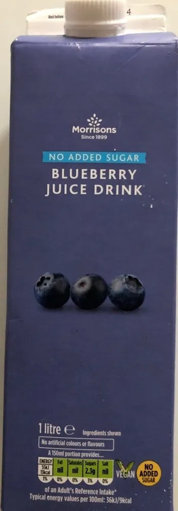 Blueberry juice drink