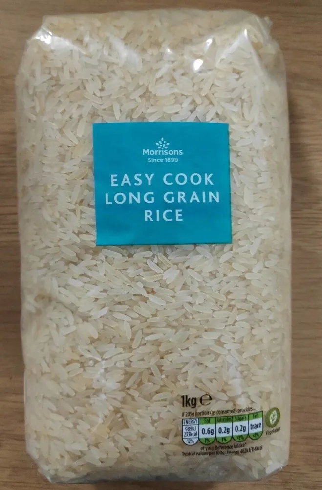 Easy cook long grain rice