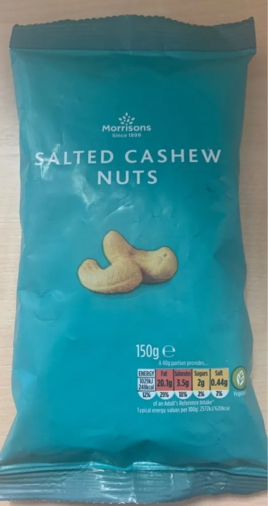 Salted cashew nuts