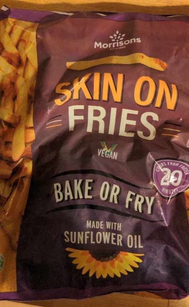 Skin on fries