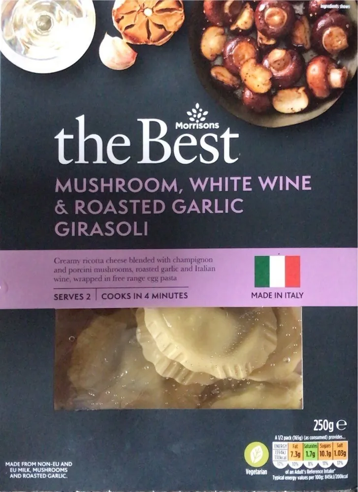 Mushroom, White wine & Roasted Garlic Girasoli