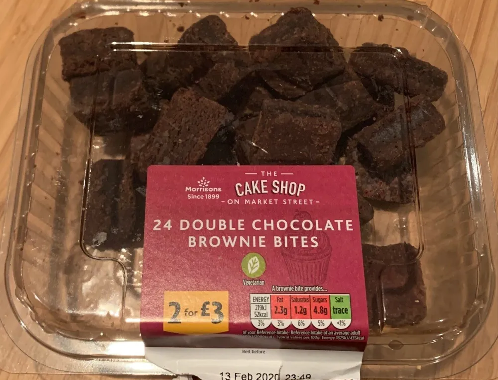 Diuble chocolate brownie bites