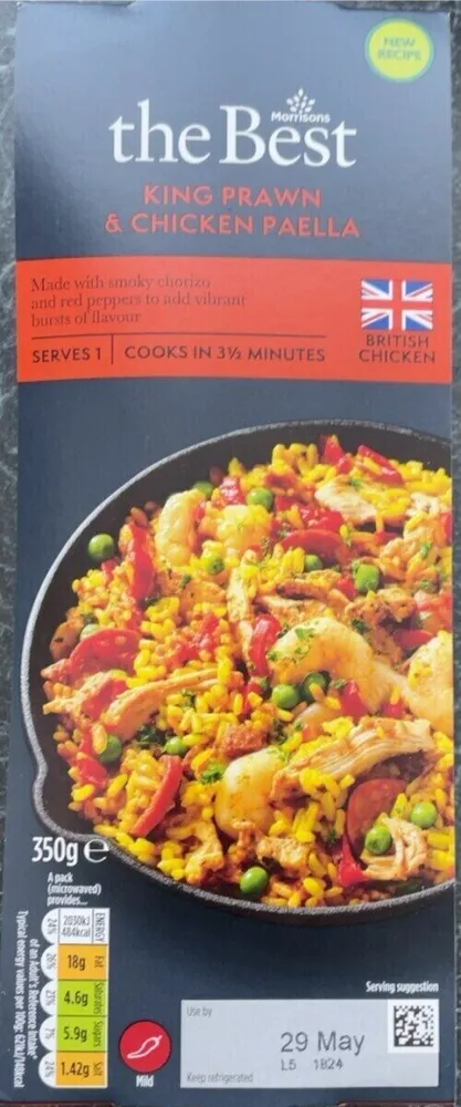 king prawn & chicken paella