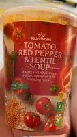Tomato, red peper & lentil soup