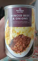 Minced beef and onions in a can