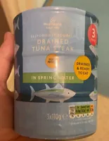 Drained tuna steak