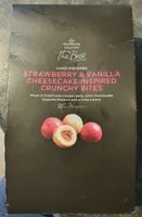 Strawberr&vanilla cheesecake inspired crunchy bites